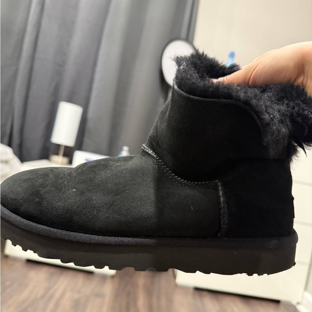 Women's Black Suede Ankle Boots